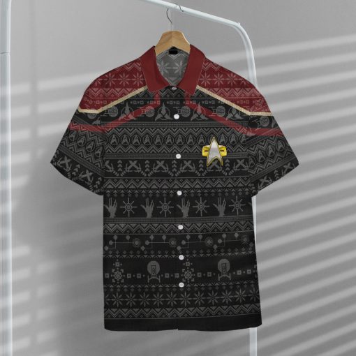 Gearhumans 3D S.T Picard 2020 Red Ugly Christmas Custom Hawaii Shirt 9 Gearhumans 3D S.T Picard 2020 Red Ugly Christmas Custom Hawaii Shirt - Image 9