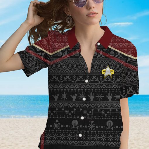 Gearhumans 3D S.T Picard 2020 Red Ugly Christmas Custom Hawaii Shirt 11 Gearhumans 3D S.T Picard 2020 Red Ugly Christmas Custom Hawaii Shirt - Image 11