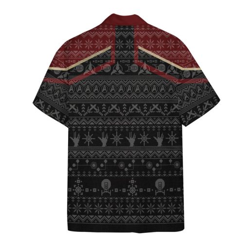Gearhumans 3D S.T Picard 2020 Red Ugly Christmas Custom Hawaii Shirt 3 Gearhumans 3D S.T Picard 2020 Red Ugly Christmas Custom Hawaii Shirt - Image 3