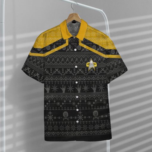 Gearhumans 3D S.T Picard 2020 Yellow Ugly Christmas Custom Hawaii Shirt 9 Gearhumans 3D S.T Picard 2020 Yellow Ugly Christmas Custom Hawaii Shirt - Image 9
