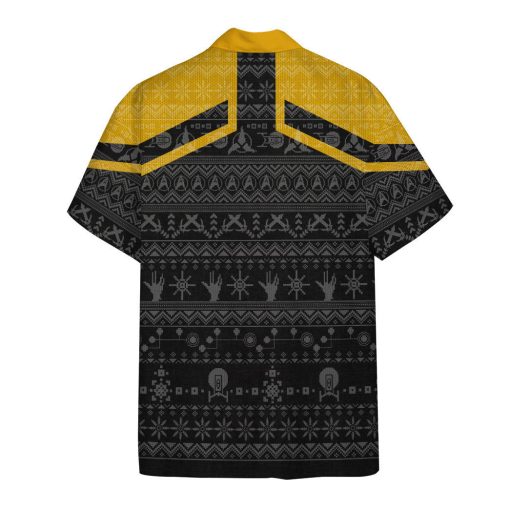 Gearhumans 3D S.T Picard 2020 Yellow Ugly Christmas Custom Hawaii Shirt 3 Gearhumans 3D S.T Picard 2020 Yellow Ugly Christmas Custom Hawaii Shirt - Image 3