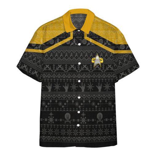 Gearhumans 3D S.T Picard 2020 Yellow Ugly Christmas Custom Hawaii Shirt 1 Gearhumans 3D S.T Picard 2020 Yellow Ugly Christmas Custom Hawaii Shirt