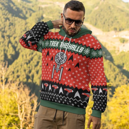 Gearhumans 3D S.T Trek The Halls Christmas Edition Custom Hoodie Tshirt Apparel - Image 14
