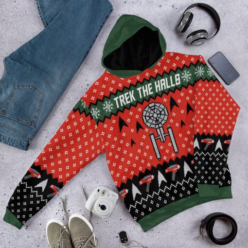 Gearhumans 3D S.T Trek The Halls Christmas Edition Custom Hoodie Tshirt Apparel - Image 13