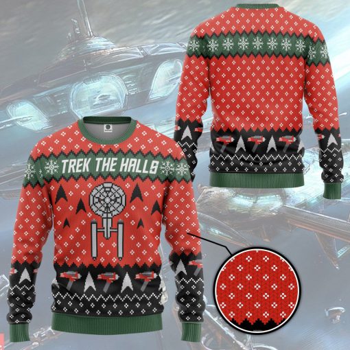 Gearhumans 3D S.T Trek The Halls Christmas Edition Custom Hoodie Tshirt Apparel - Image 12