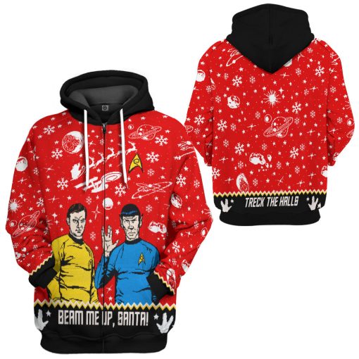 Gearhumans 3D S.T Beam Me Up Santa Custom Hoodie Tshirt Apparel 8 Gearhumans 3D S.T Beam Me Up Santa Custom Hoodie Tshirt Apparel - Image 8