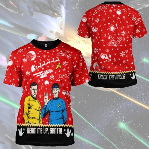 Gearhumans 3D S.T Beam Me Up Santa Custom Hoodie Tshirt Apparel 9 Gearhumans 3D S.T Beam Me Up Santa Custom Hoodie Tshirt Apparel - Image 9