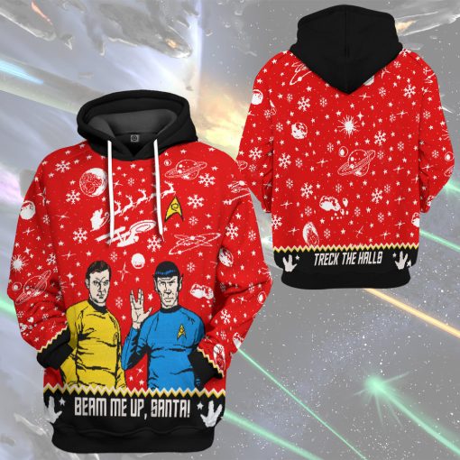 Gearhumans 3D S.T Beam Me Up Santa Custom Hoodie Tshirt Apparel 10 Gearhumans 3D S.T Beam Me Up Santa Custom Hoodie Tshirt Apparel - Image 10