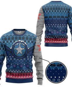 Gearhumans 3D Winter Soldier Star Of Bucky Christmas Custom Ugly Long sleeve