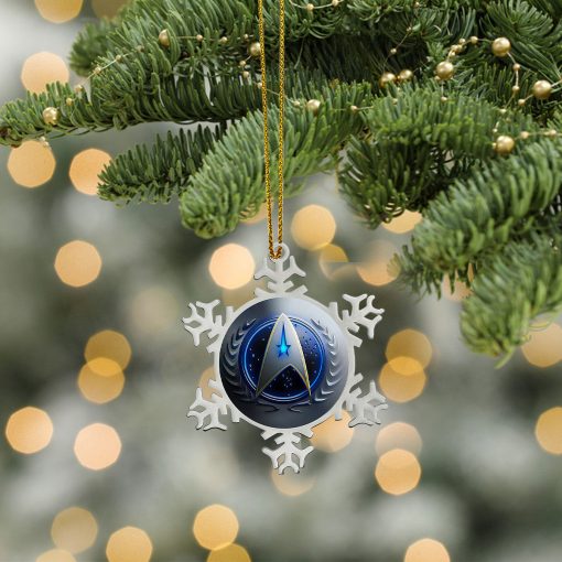 Gearhumans 3D S.T Snowflake Christmas Custom Ornament