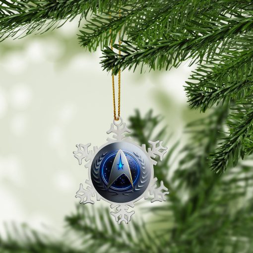 Gearhumans 3D S.T Snowflake Christmas Custom Ornament