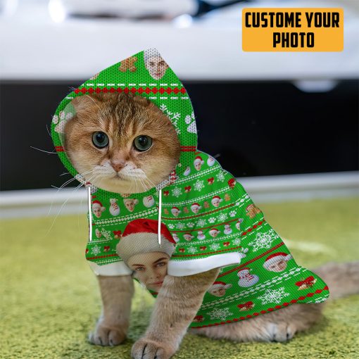 Gearhumans 3D Dog Pet Christmas Custom Photo Ugly Long sleeve - Image 7