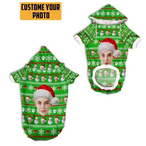 Gearhumans 3D Dog Pet Christmas Custom Photo Ugly Long sleeve - Image 6