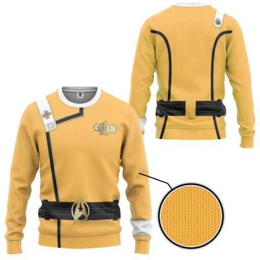 Gearhumans 3D S.T Wrath of Khan Starfleet Yellow Uniform Custom Ugly Long Sleeve - Image 3