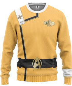Gearhumans 3D S.T Wrath of Khan Starfleet Yellow Uniform Custom Ugly Long Sleeve