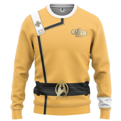 Gearhumans 3D S.T Wrath of Khan Starfleet Yellow Uniform Custom Ugly Long Sleeve