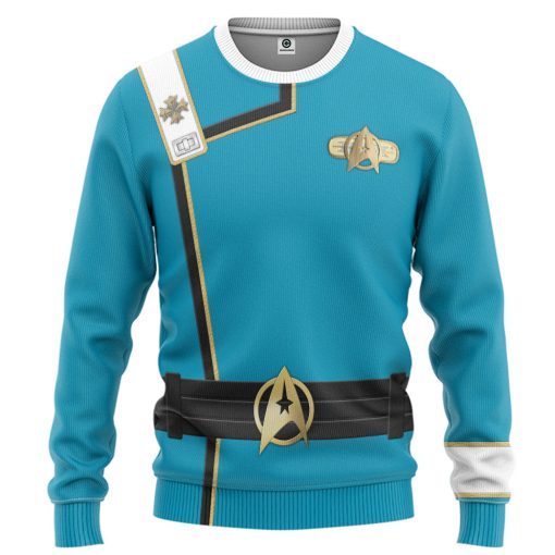 Gearhumans 3D S.T Wrath of Khan Starfleet Blue Uniform Custom Ugly Long Sleeve 2 Gearhumans 3D S.T Wrath of Khan Starfleet Blue Uniform Custom Ugly Long Sleeve