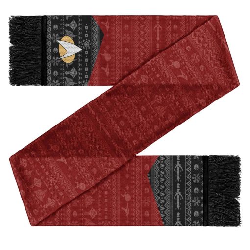 Gearhumans 3D S.T The Next Generation 1987 Red Ugly Christmas Custom Woof Scarf