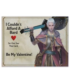 Gearhumans 3D DnD I Couldnt Afford Bard Be My Valentine Custom Canvas