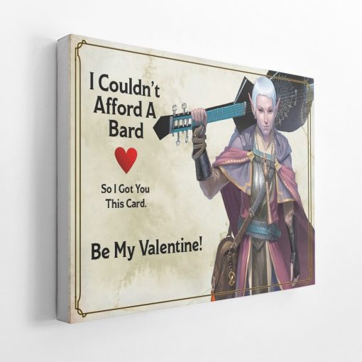 Gearhumans 3D DnD I Couldnt Afford Bard Be My Valentine Custom Canvas - Image 2