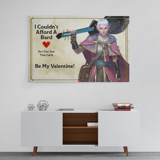 Gearhumans 3D DnD I Couldnt Afford Bard Be My Valentine Custom Canvas - Image 7