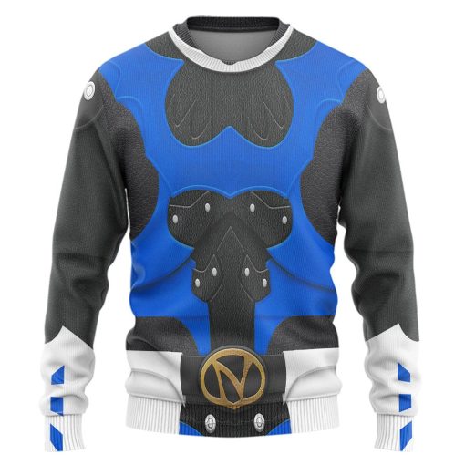 Gearhumans 3D Psycho Rangers Blue Psycho Costume Custom Hoodie Tshirt Apparel - Image 2