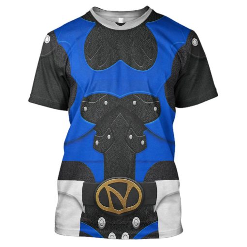 Gearhumans 3D Psycho Rangers Blue Psycho Costume Custom Hoodie Tshirt Apparel - Image 3