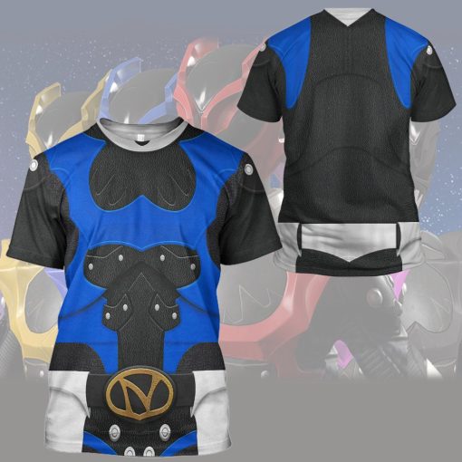 Gearhumans 3D Psycho Rangers Blue Psycho Costume Custom Hoodie Tshirt Apparel - Image 10