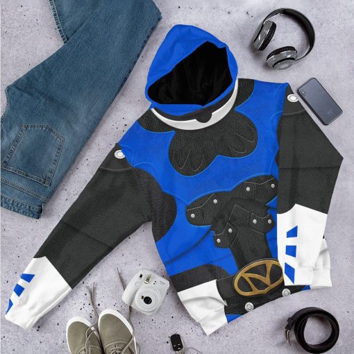 Gearhumans 3D Psycho Rangers Blue Psycho Costume Custom Hoodie Tshirt Apparel - Image 11