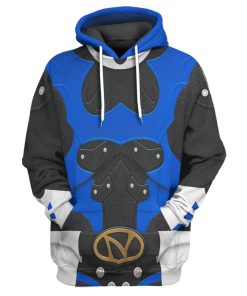 Gearhumans 3D Psycho Rangers Blue Psycho Costume Custom Hoodie Tshirt Apparel