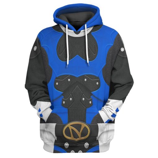 Gearhumans 3D Psycho Rangers Blue Psycho Costume Custom Hoodie Tshirt Apparel