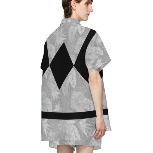 Gearhumans Movie Mighty Morphin White Power Rangers Tropical Custom Short Sleeve Shirt - Image 3