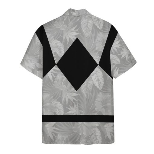 Gearhumans Movie Mighty Morphin White Power Rangers Tropical Custom Short Sleeve Shirt - Image 2