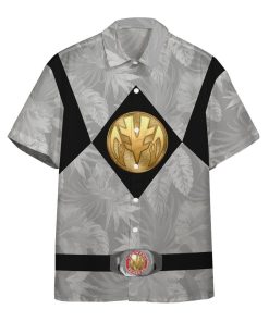 Gearhumans Movie Mighty Morphin White Power Rangers Tropical Custom Short Sleeve Shirt