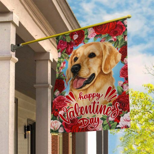 Gearhumans 3D Happy Valentines Day Labrador Retriever Dog Custom Flag - Image 3
