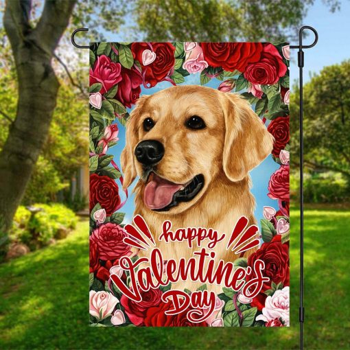 Gearhumans 3D Happy Valentines Day Labrador Retriever Dog Custom Flag - Image 4