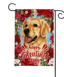 Gearhumans 3D Happy Valentines Day Labrador Retriever Dog Custom Flag