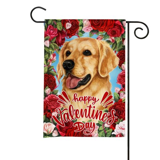 Gearhumans 3D Happy Valentines Day Labrador Retriever Dog Custom Flag