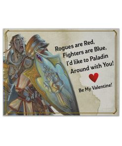 Gearhumans 3D DnD Id Like To Paladin Around With You Valentine Custom Canvas