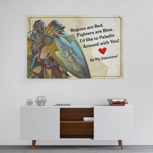 Gearhumans 3D DnD Id Like To Paladin Around With You Valentine Custom Canvas - Image 7