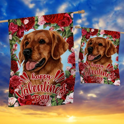 Gearhumans 3D Happy Valentines Day Chocolate Labrador Retriever Dog Custom Flag - Image 5