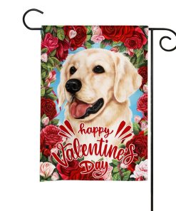 Gearhumans 3D Happy Valentines Day Labrador Retriever Dog Custom Flag