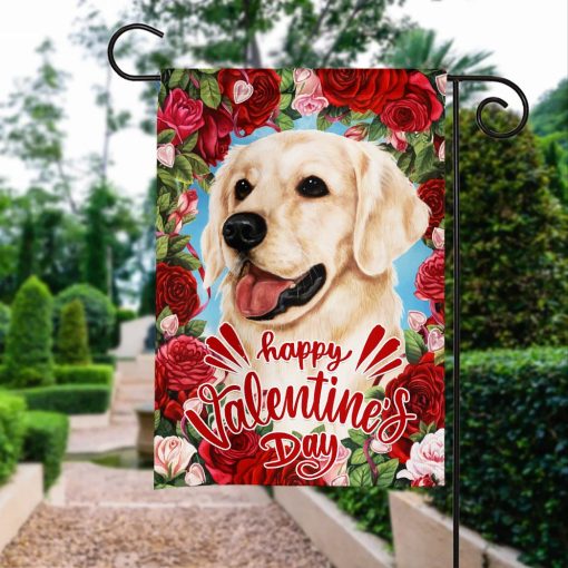 Gearhumans 3D Happy Valentines Day Labrador Retriever Dog Custom Flag
