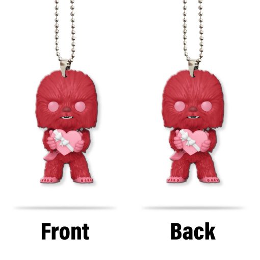 Gearhumans 3D S.W Yoda Cupid Chewbaca Happy Valentines Day Custom Car Hanging