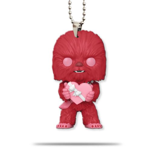 Gearhumans 3D S.W Yoda Cupid Chewbaca Happy Valentines Day Custom Car Hanging