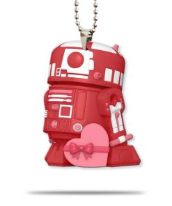 Gearhumans 3D S.W Yoda R2 D2 Happy Valentines Day Custom Car Hanging