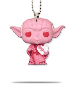 Gearhumans 3D S.W Yoda Happy Valentines Day Custom Car Hanging