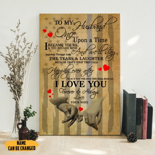 Gearhumans 3D To My Police Husband Custom Name Canvas