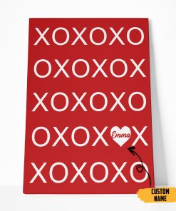 Gearhumans 3D XOXO Custom Name Canvas