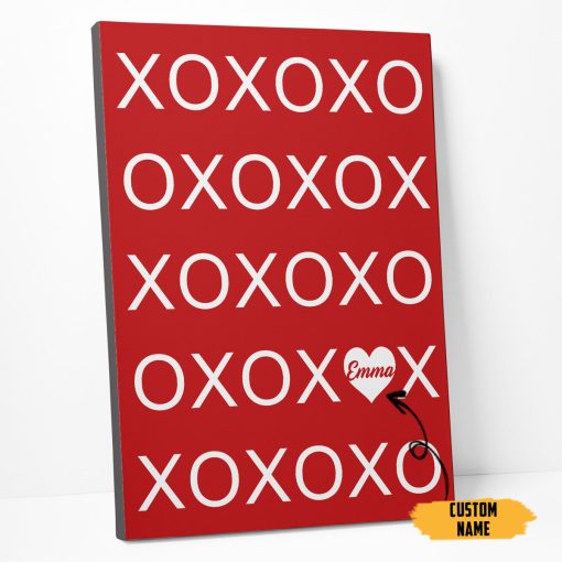 Gearhumans 3D XOXO Custom Name Canvas - Image 2